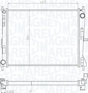 Magneti Marelli 350213165300 - Radiator, engine cooling autospares.lv