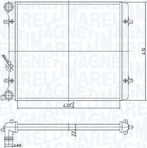 Magneti Marelli 350213166700 - Radiator, engine cooling autospares.lv