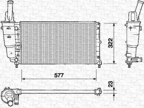 Magneti Marelli 350213160000 - Radiator, engine cooling autospares.lv