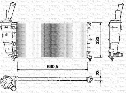 Magneti Marelli 350213161000 - Radiator, engine cooling autospares.lv