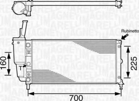 Magneti Marelli 350213161003 - Radiator, engine cooling autospares.lv