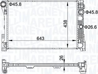 Magneti Marelli 350213161300 - Radiator, engine cooling autospares.lv