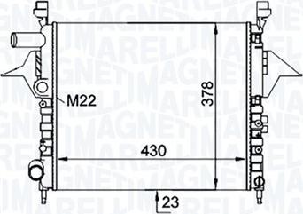 Magneti Marelli 350213161200 - Radiator, engine cooling autospares.lv