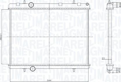 Magneti Marelli 350213167800 - Radiator, engine cooling autospares.lv