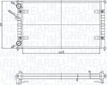 Magneti Marelli 350213167700 - Radiator, engine cooling autospares.lv