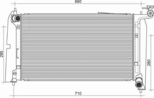 Magneti Marelli 350213104009 - Radiator, engine cooling autospares.lv