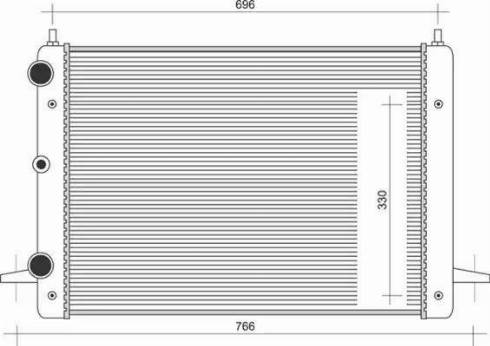 Magneti Marelli 350213104800 - Radiator, engine cooling autospares.lv