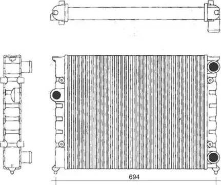 Magneti Marelli 350213104200 - Radiator, engine cooling autospares.lv