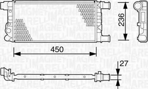 Magneti Marelli 350213103000 - Radiator, engine cooling autospares.lv