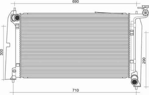 Magneti Marelli 350213103800 - Radiator, engine cooling autospares.lv