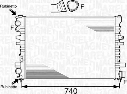 Magneti Marelli 350213102600 - Radiator, engine cooling autospares.lv