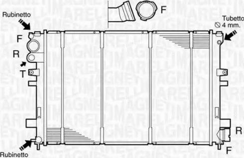 Magneti Marelli 350213102800 - Radiator, engine cooling autospares.lv