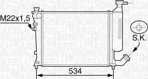 Magneti Marelli 350213119009 - Radiator, engine cooling autospares.lv