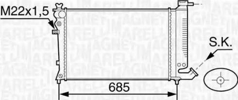 Magneti Marelli 350213119100 - Radiator, engine cooling autospares.lv