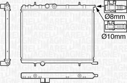 Magneti Marelli 350213119800 - Radiator, engine cooling autospares.lv