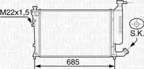 Magneti Marelli 350213119200 - Radiator, engine cooling autospares.lv