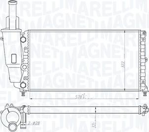 Magneti Marelli 350213114000 - Radiator, engine cooling autospares.lv