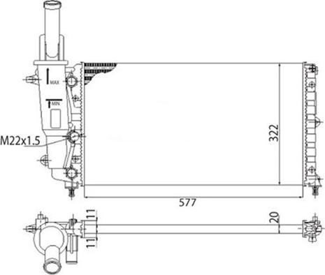 Magneti Marelli 350213114003 - Radiator, engine cooling autospares.lv