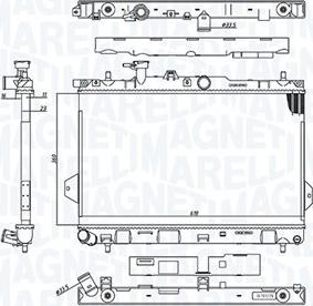 Magneti Marelli 350213110400 - Radiator, engine cooling autospares.lv