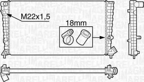 Magneti Marelli 350213118300 - Radiator, engine cooling autospares.lv