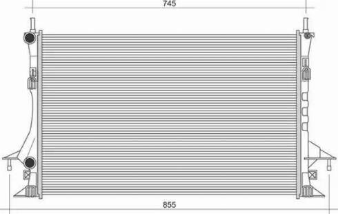 Magneti Marelli 350213113400 - Radiator, engine cooling autospares.lv