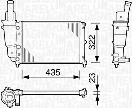 Magneti Marelli 350213113000 - Radiator, engine cooling autospares.lv