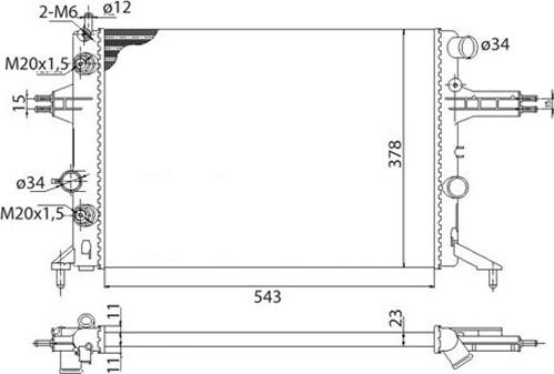 Magneti Marelli 350213112003 - Radiator, engine cooling autospares.lv