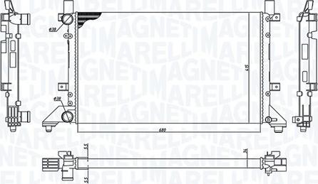 Magneti Marelli 350213189400 - Radiator, engine cooling autospares.lv