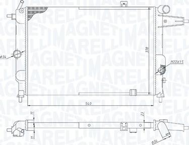 Magneti Marelli 350213189800 - Radiator, engine cooling autospares.lv