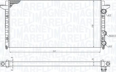 Magneti Marelli 350213189200 - Radiator, engine cooling autospares.lv