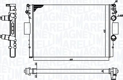 Magneti Marelli 350213184400 - Radiator, engine cooling autospares.lv