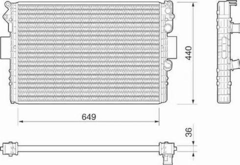 Magneti Marelli 350213184000 - Radiator, engine cooling autospares.lv