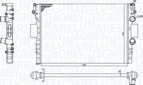 Magneti Marelli 350213184100 - Radiator, engine cooling autospares.lv