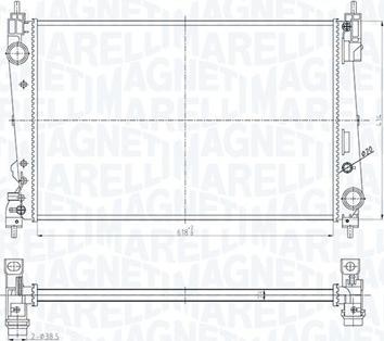 Magneti Marelli 350213184300 - Radiator, engine cooling autospares.lv