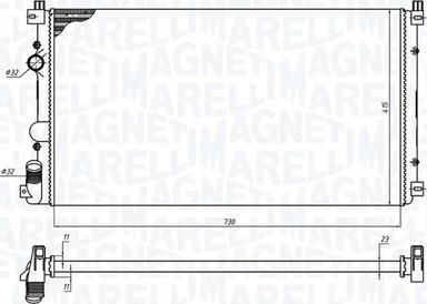 Magneti Marelli 350213185100 - Radiator, engine cooling autospares.lv