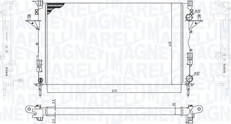 Magneti Marelli 350213185800 - Radiator, engine cooling autospares.lv