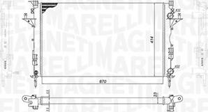 Magneti Marelli 350213185800 - Radiator, engine cooling autospares.lv