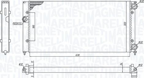 Magneti Marelli 350213185300 - Radiator, engine cooling autospares.lv