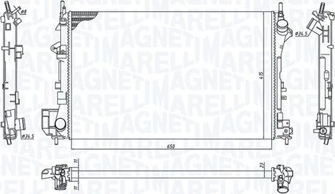 Magneti Marelli 350213185700 - Radiator, engine cooling autospares.lv