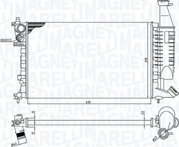 Magneti Marelli 350213186400 - Radiator, engine cooling autospares.lv