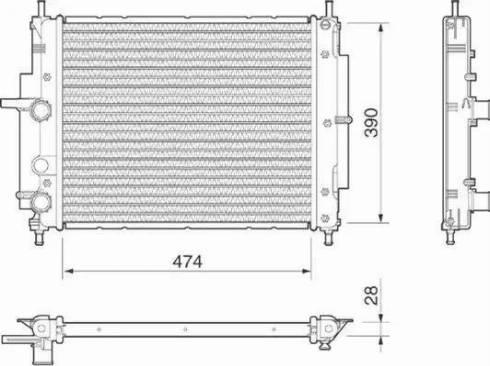 Magneti Marelli 350213186000 - Radiator, engine cooling autospares.lv