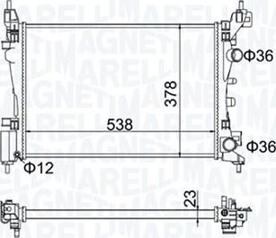 Magneti Marelli 350213186700 - Radiator, engine cooling autospares.lv