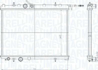 Magneti Marelli 350213180500 - Radiator, engine cooling autospares.lv