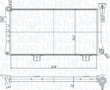 Magneti Marelli 350213180600 - Radiator, engine cooling autospares.lv