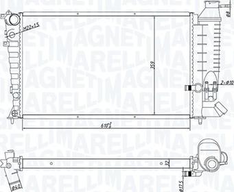 Magneti Marelli 350213181800 - Radiator, engine cooling autospares.lv