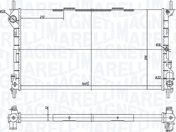 Magneti Marelli 350213181200 - Radiator, engine cooling autospares.lv