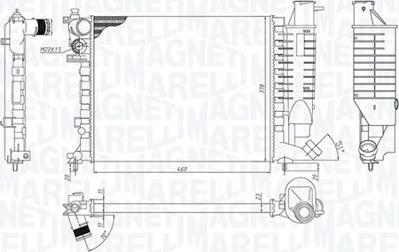 Magneti Marelli 350213188500 - Radiator, engine cooling autospares.lv