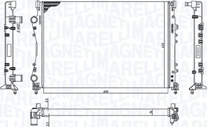 Magneti Marelli 350213188600 - Radiator, engine cooling autospares.lv