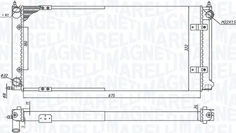 Magneti Marelli 350213188300 - Radiator, engine cooling autospares.lv