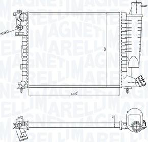 Magneti Marelli 350213183400 - Radiator, engine cooling autospares.lv